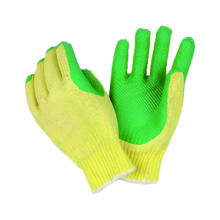 7g Knitted T/C Liner Glove with Latex Coated, Wrinkle Finished